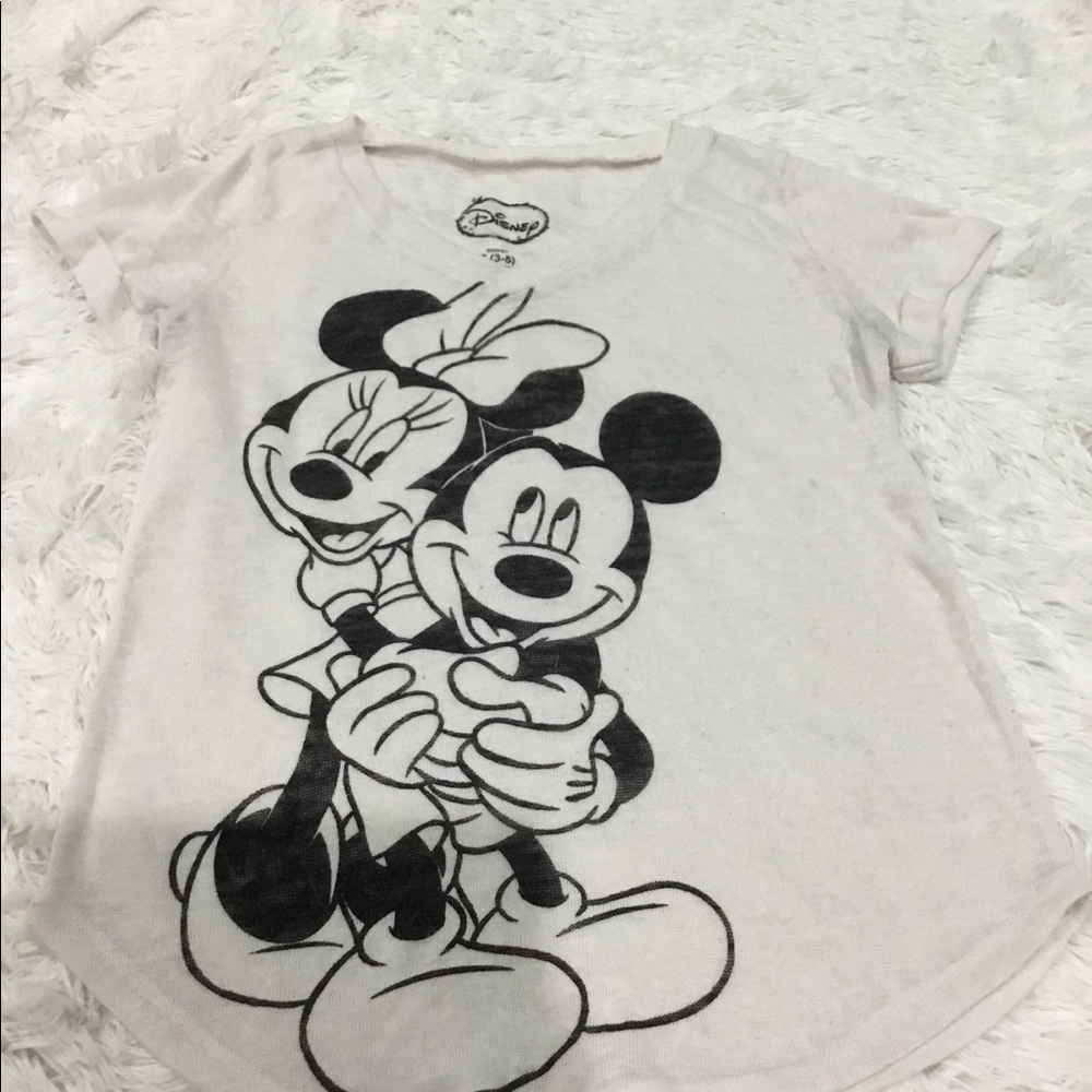 Disney Mickey & Minnie Black & White Top - Picture 2 of 2